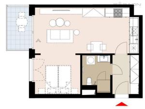 Pronájem bytu 1+kk, Praha - Žižkov, U Viktorie, 49 m2