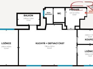 Pronájem bytu 3+kk, Jablonec nad Nisou, Komenského, 71 m2