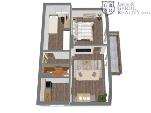 Prodej bytu 3+1, Bernartice, V zahrádce, 57 m2