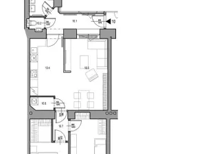 Pronájem bytu 3+kk, Praha - Smíchov, Lidická, 81 m2