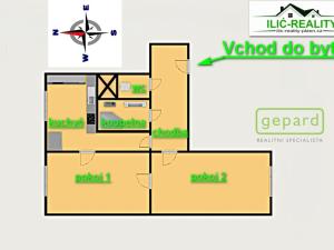 Pronájem bytu 2+1, Praha, Perunova, 60 m2