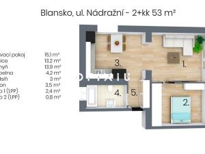 Prodej bytu 2+kk, Blansko, Nádražní, 53 m2