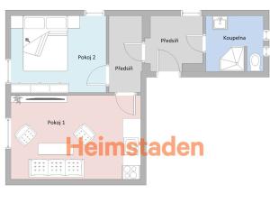Pronájem bytu 2+kk, Ostrava - Kunčičky, Lihovarská, 43 m2