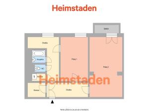 Pronájem bytu 2+kk, Ostrava - Poruba, náměstí Boženy Němcové, 68 m2