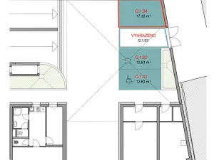 Pronájem garážového stání, Brno, Křenová, 17 m2