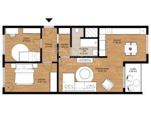 Prodej bytu 3+1, Praha - Kobylisy, Hlaváčova, 67 m2