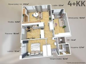 Prodej bytu 4+kk, Praha - Chodov, Blatenská, 77 m2