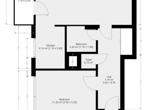 Pronájem bytu 2+kk, Praha - Košíře, Česká, 46 m2