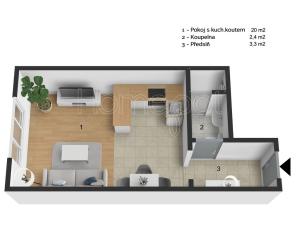 Pronájem bytu 1+kk, Praha - Záběhlice, Záběhlická, 26 m2