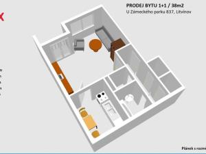 Prodej bytu 1+1, Litvínov - Horní Litvínov, U Zámeckého parku, 38 m2