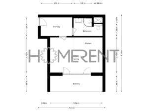 Pronájem bytu 1+kk, Praha - Háje, Sochorcova, 32 m2
