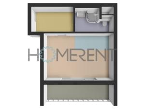 Pronájem bytu 1+kk, Praha - Háje, Sochorcova, 32 m2