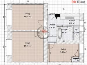 Prodej bytu 2+1, Dolní Rožínka, 57 m2