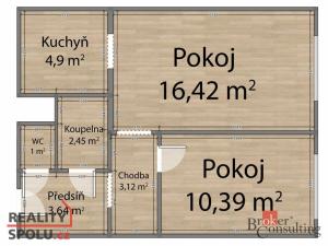 Prodej bytu 2+1, Praha - Ruzyně, Vlastina, 41 m2