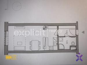 Pronájem bytu 1+kk, Zlín, Křiby, 33 m2
