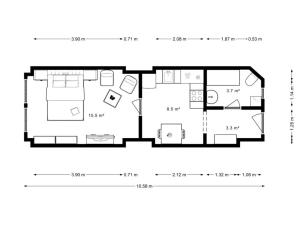 Pronájem bytu 2+kk, Praha - Žižkov, Jeronýmova, 37 m2