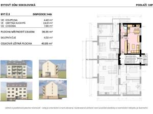 Prodej bytu 1+kk, Bučovice, Sokolovská, 40 m2