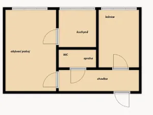 Pronájem bytu 2+1, Broumov, Sídliště Křinické, 53 m2