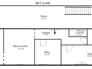 Prodej bytu 2+kk, Praha - Lochkov, Cementářská, 45 m2