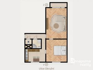 Prodej bytu 2+1, Ivančice, Okružní, 49 m2