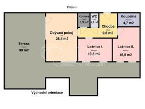 Pronájem bytu 3+kk, Praha - Vysočany, Pod Harfou, 76 m2