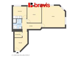 Pronájem bytu 2+1, Brno - Veveří, Antonínská, 69 m2