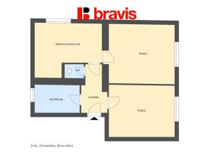 Pronájem bytu 2+1, Brno - Štýřice, Dvorského, 57 m2