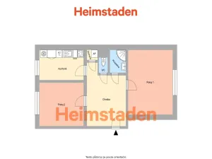 Pronájem bytu 2+1, Ostrava - Poruba, Havlíčkovo náměstí, 64 m2