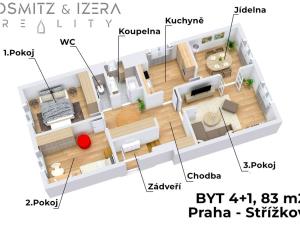 Prodej bytu 4+1, Praha - Střížkov, Bínova, 83 m2