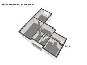 Pronájem bytu 3+1, Týn nad Vltavou, Písecká, 67 m2