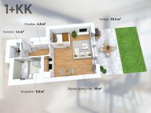 Prodej bytu 1+kk, Praha, 37 m2