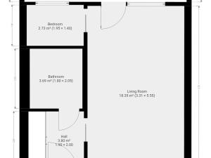 Pronájem bytu 1+kk, Praha - Košíře, Hlaváčkova, 38 m2
