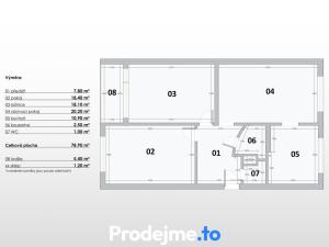 Prodej bytu 3+1, Praha - Kamýk, Zárubova, 84 m2