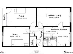Prodej bytu 3+1, Jirkov, Krušnohorská, 78 m2