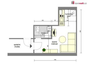 Pronájem bytu 1+kk, Neratovice - Mlékojedy, Hlavní, 16 m2
