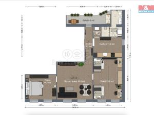Prodej bytu 3+1, Chomutov, Ruská, 92 m2