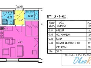 Pronájem bytu 1+kk, Brno - Slatina, Tilhonova, 30 m2