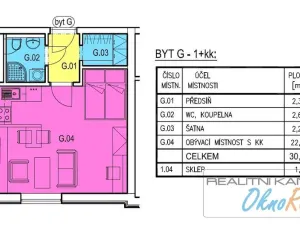 Pronájem bytu 1+kk, Brno - Slatina, Tilhonova, 30 m2