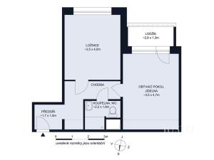 Pronájem bytu 2+kk, České Budějovice - České Budějovice 2, N. Frýda, 46 m2
