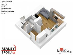 Pronájem bytu 1+kk, Svitavy - Město, náměstí Míru, 28 m2