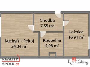 Prodej bytu 2+kk, Plzeň - Valcha, K Zelené louce, 55 m2
