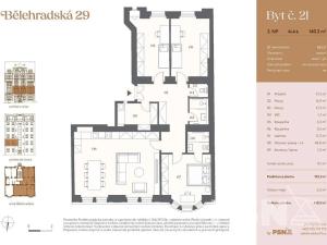 Prodej bytu 4+kk, Praha - Vinohrady, Bělehradská, 135 m2
