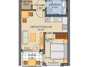 Prodej bytu 2+kk, Praha, Drnovská, 42 m2