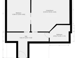 Pronájem bytu 2+kk, Praha - Holešovice, Jateční, 49 m2