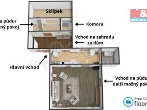 Prodej rodinného domu, Jimramov - Benátky, Na Ostrově, 48 m2