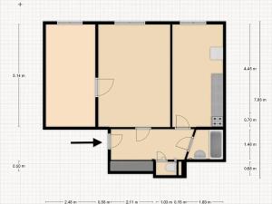 Pronájem bytu 2+1, Praha - Braník, Ke Krči, 52 m2