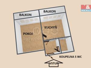 Pronájem bytu 2+kk, Týniště nad Orlicí, Okružní, 36 m2