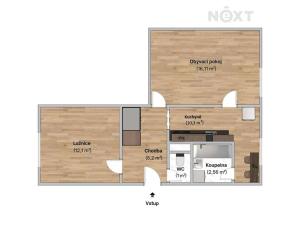 Prodej bytu 2+1, Plzeň, Pod Vrchem, 50 m2