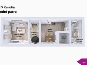 Prodej rodinného domu, Laškov - Kandia, 90 m2