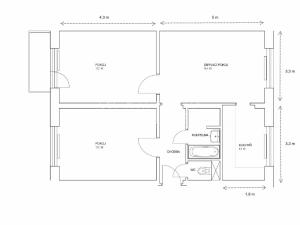 Pronájem bytu 3+kk, Praha - Břevnov, Pod Královkou, 65 m2